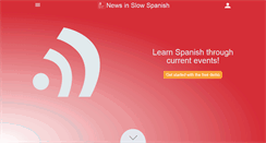 Desktop Screenshot of newsinslowspanish.com