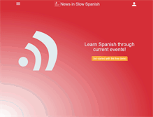 Tablet Screenshot of newsinslowspanish.com